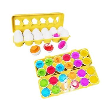 Imagem de Brinquedos Educacionais Montessori Para Bebês 6 Peças Ovos Inteligente
