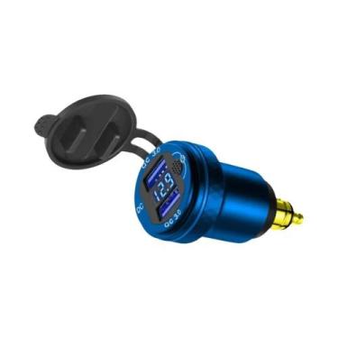 Imagem de Carregador USB PD 3.0 QC3.0 Com Voltímetro E Interruptor Liga/Desliga 