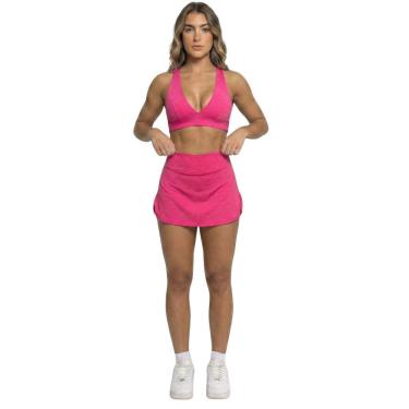 Imagem de Conjunto Top Bojo e Short Saia Vekyo Roupas para Academia Treino Moda Fitness Musculação-Feminino