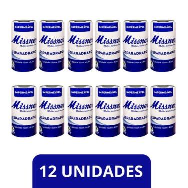 Imagem de Kit 12 Esparadrapo Impermeável 10x4,5mt Missner