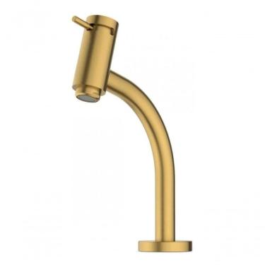 Imagem de Torneira De Lavatório Com Bica Baixa Basic Gold Matte Dourado Fosco - Celite