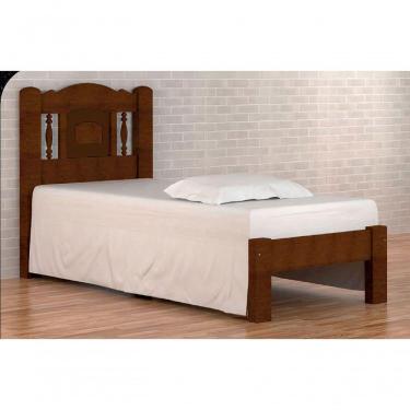 Imagem de Cama de Solteiro Atenas de Madeira Angelim Castanho
