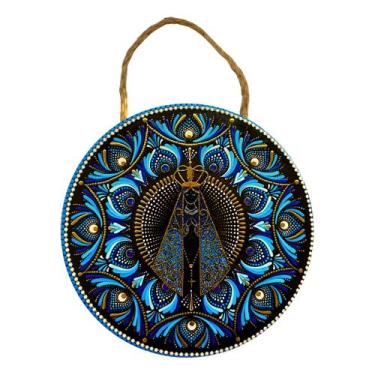 Imagem de Quadro Decorativo de Parede Mandala em Porcelana Nossa Senhora Apareci