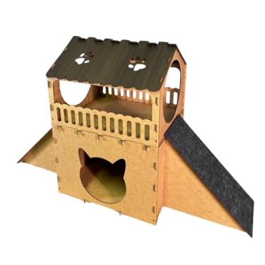 Imagem de Casa Para Gatos MDF Dois 2 Rampas Arranhador
