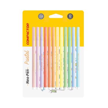 Imagem de Hidrocor Compactor Neopen Tons Pastel 12 Cores 2.0mm