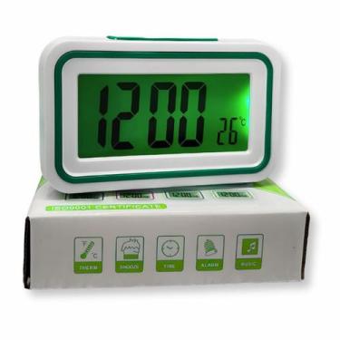 Imagem de Relógio Digital de Mesa Despertador Que Fala a Hora - Verde - Friburgo