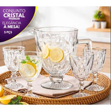 Imagem de Jogo de Taças Luxx Ellegance 330ml Crystal com Jarra