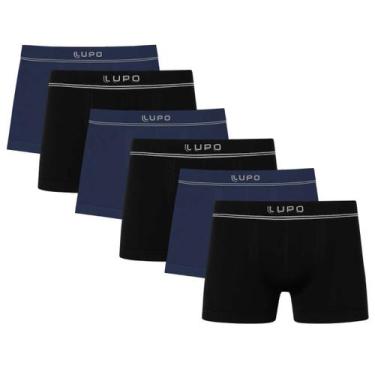 Imagem de Kit 6 Cuecas Lupo Boxer Microfibra Sem Atrito Homem Atacado Esporte Nã