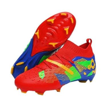 Imagem de Chuteiras De Futebol Masculinas Ultraleves De Cano Alto Antiderrapante