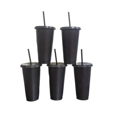 Imagem de Copos Plásticos Reutilizáveis Grandes De 24oz Com Tampas E Canudos, 51