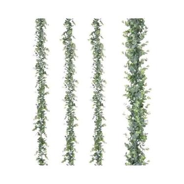 Imagem de Guirlanda De Eucalipto Artificial Resistente a UV, Folhas De Videira P