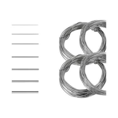 Imagem de Fio De Aço Inoxidável Prateado Para Bijuterias 10M 0.3-1mm Fio Único P