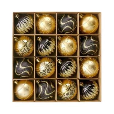 Imagem de Conjunto De 16 Bolas De Natal Inquebráveis De 236 Polegadas Para Decor