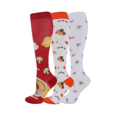 Imagem de Meias De Compressão Para Mulheres E Homens, 3 Pares, Até O Joelho, 30M