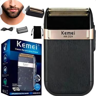 Imagem de Kemei KM-2024 Shaver Elétrico Para Barba Cabelo Original Premium, Bivo