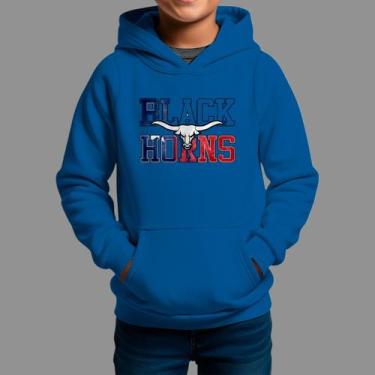 Imagem de Moletom Canguru Infantil Basico Masculino Moda Country Inverno Capuz e