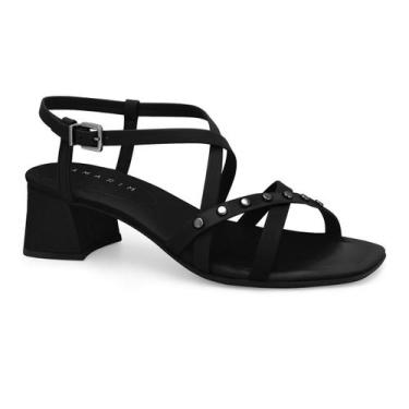 Imagem de Sandália Ramarim Feminina Salto Bloco Tiras Spikes Conforto Original -