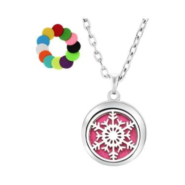 Imagem de Colar Difusor De Óleos Essenciais Árvore Da Vida Em Aço Inoxidável Com