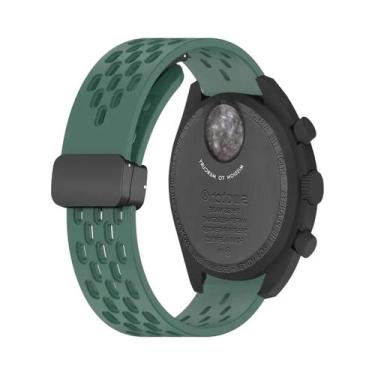 Imagem de Pulseira De Silicone Esportiva Magnética De 40mm Para Omega X Swatch N