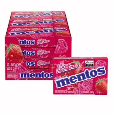 Imagem de Mentos Box Slim Caixa com 12 Unidades, FRUTAS VERMELHAS
