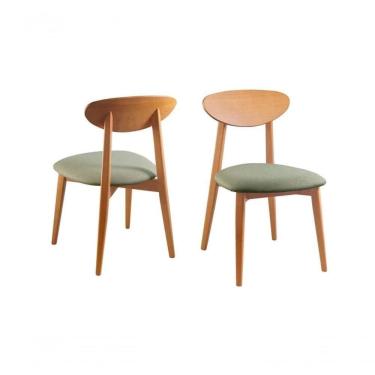 Imagem de Kit 2 Cadeiras Moderna Em Madeira Maciça - Hórus - Requinte