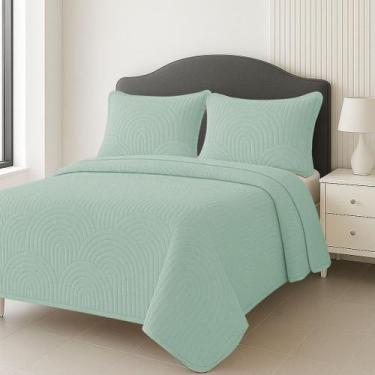 Imagem de Kit CobreLeito Colcha Queen 3 Peças Micro Percal 200 Fios Arcos Dupla 