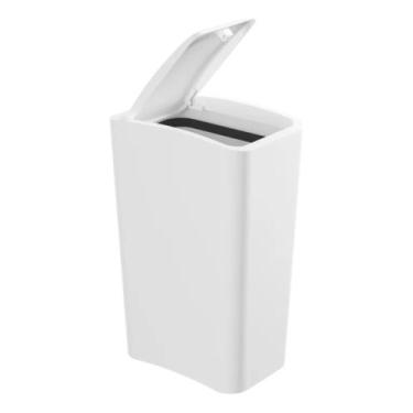 Imagem de Lixeira Cesto De Lixo Tampa Click Banheiro Cozinha 8 Litros Astra