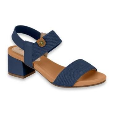 Imagem de Sandalia Feminina Modare Conforto Salto Bloco Medio Elástico Ortopédica Ref: 7187.100-Feminino