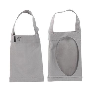 Imagem de Meias Cinzas Com Suporte De Arco E Tira Elástica No Calcanhar, Almofad