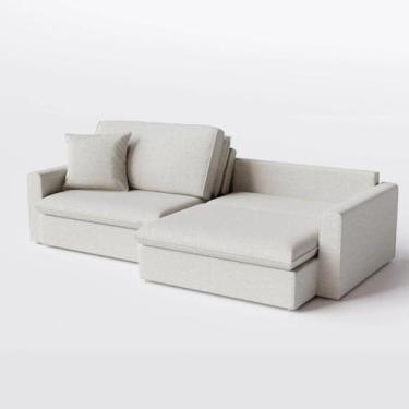 Imagem de Sofá Cama Bélgica Sem Caixa 2,50m em Linho Cor:Off White - Home Mobily