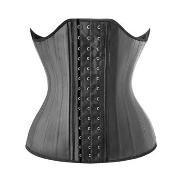 Imagem de Corset Modelador Feminino Vermelho Com 25 Hastes De Aço Para Treino De