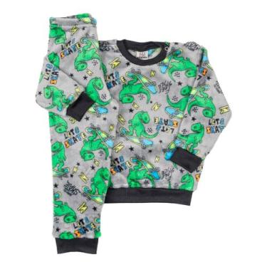 Imagem de Conjunto Fleece Bebê Peluciado Inverno Quentinho Infantil - Fofotinhos