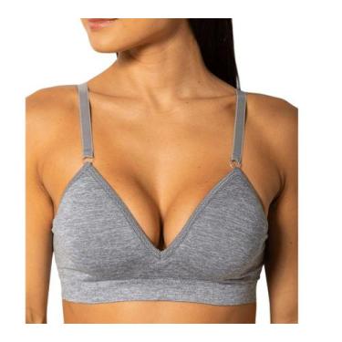 Imagem de Sutiã Com Bojo Trifil Daily Reforçado Sem Costura 4936, Cinza, GG
