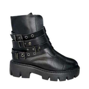 Imagem de Coturno Ramarim Cano Curto Preto Casual-Feminino