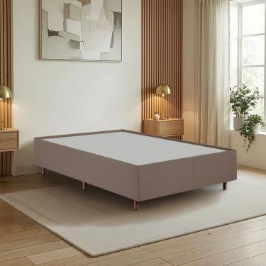 Imagem de Cama Box Casal em Madeira Eucalipto Base Resistente e Durável Santorini Espresso Móveis...