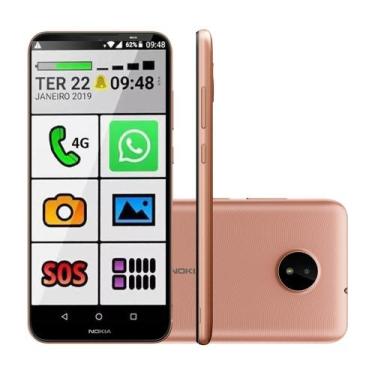 Imagem de Celular Do Idoso Nokia C20 Smartphone Fácil Usar 32gb Botão Grande, 32