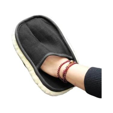 Imagem de Luvas De Lã Grossas Forradas Com Fleece Para Lavagem De Carros, Escova