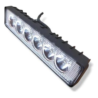 Imagem de Farol Milha Auxiliar 6 Led 6000k Universal Moto Carro Trilha - Congrat
