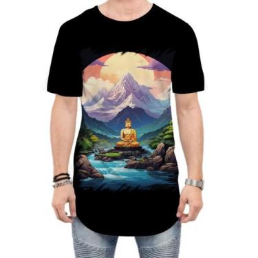 Imagem de Camiseta Longline Buda Anime Desenho Budismo Buda 4 - Kasubeck Store®,