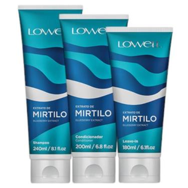 Imagem de Kit Mirtilo 1 Shampoo 1 Condicionador 1 Leave In Lowell