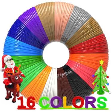 Imagem de Refis de Filamento para Caneta 3D dikale, 16 Cores, 97,5 m, PLA, 1,75 