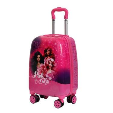 Imagem de Mala De Viagem Bordo Pequena Infantil Rodinhas 360 Cruzeiro, Pink