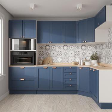 Imagem de Cozinha Modulada 7 Peças 1 Tampo 3 Aéreos 3 Balcões e Torre Quente Ari
