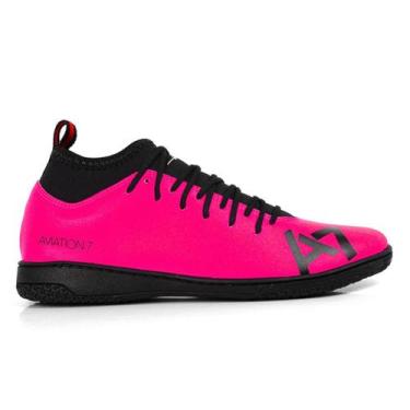 Imagem de Chuteira Futsal Profissional Reforçada Pink Futebol - A7, Feminino, Ro