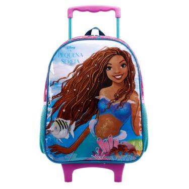 Imagem de Mochila De Rodinhas Escolar Infantil Pequena Sereia Xeryus