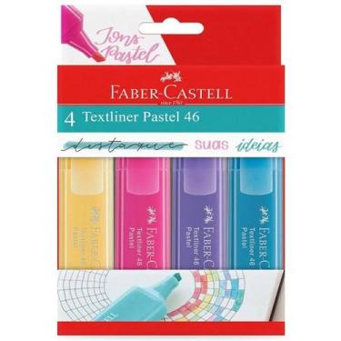 Imagem de Marca texto Textliner Pastel 46 Faber-Castell 4 peças - FABER CASTELL