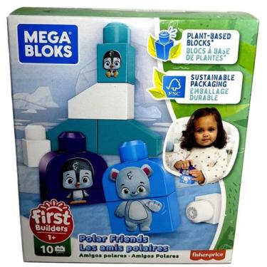 Imagem de Conjunto Brinquedo Infantil Blocos De Montar Para Bebê - Animais Polar