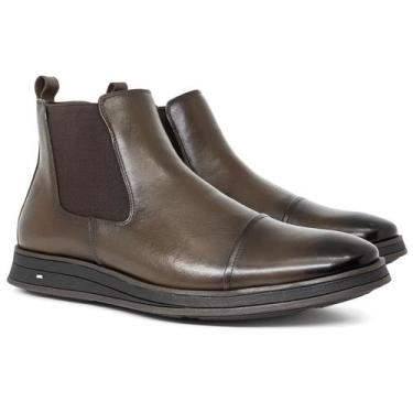 Imagem de Bota Social Chelsea Jota Pe Air Bag Morgan Boot Couro Elástico Masculi