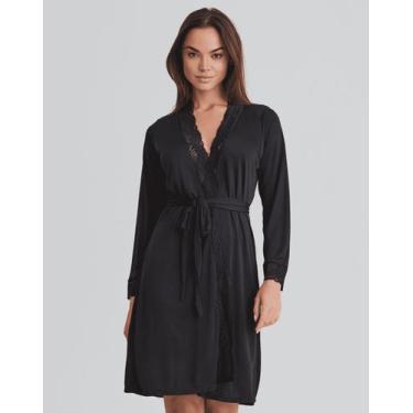 Imagem de Robe nayane rb 01 0002 manga c/renda, EG/48, Preto