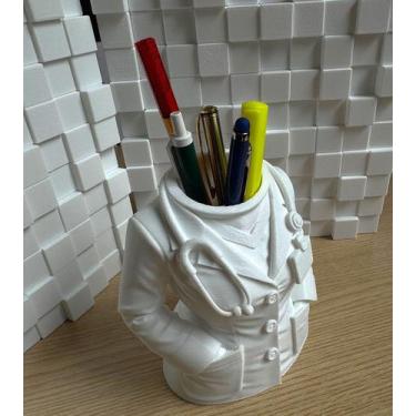 Imagem de Porta Lápis Ou Caneta Jaleco Médico Feminino Impressão 3d - StarHelp 3